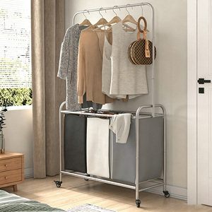 Cesto Portabiancheria Multifunzione in Tessuto Oxford con Stendibiancheria Integrato per la Separazione dei Vestiti <span class=keywords><strong>Sporchi</strong></span> - Product Image 3