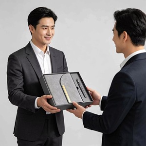 Ensemble de papeterie de direction : Carnet A5 à anneaux avec stylo métallique pour la formation des nouveaux employés – Coffret cadeau de bureau personnalisé pour cadres - Product Image 1