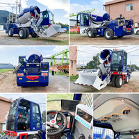 Mini Bétonnière Mobile Portable 3.5 4.0 5.5cbm, Petit Chargeur Hydraulique, Camion Malaxeur à Béton
