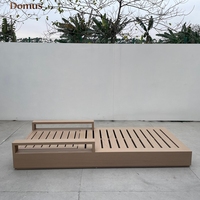 Chaise longue de jardin en teck moderne pour l'extérieur, dossier réglable, mobilier de loisirs, chaise longue pour piscine, hôtel, complexe hôtelier