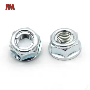 Stainless Steel Zinc Plated Steel Hex Flange Metal Locking Nut