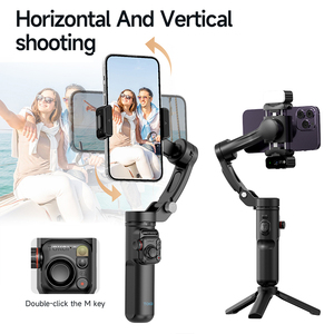Estabilizador Gimbal de 3 Ejes M03 con Seguimiento Facial por IA, Luz de Relleno, Micrófono Inalámbrico, Control Remoto Magnético y Trípode para YouTube - Product Image 3