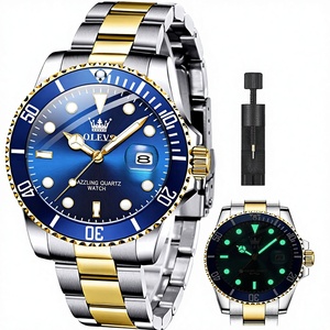 Reloj de Pulsera de Cuarzo Analógico de Negocios para Hombre, de Lujo, con Esfera Grande, de Acero Inoxidable, con Esfera Luminosa y Cierre de Hebilla Tang, de China - Product Image 1