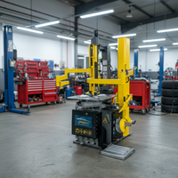 Pneumatic Tilting Column Tire Changer with Back Air Tank System