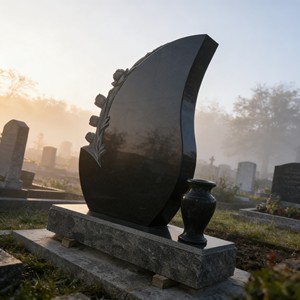 Pierres tombales, monuments commémoratifs et monuments funéraires <span class=keywords><strong>en</strong></span> <span class=keywords><strong>granit</strong></span> noir absolu, polies, sur mesure, qualité export - Product Image 3