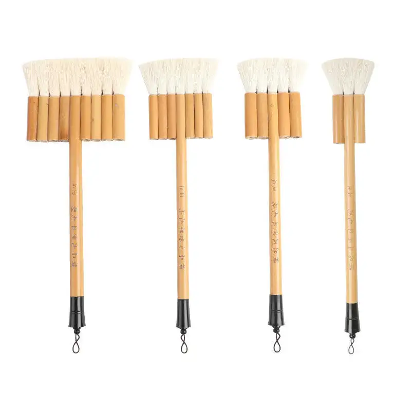 Weizhuang Hot Sale Shading Brush Bamboo Handle Wool Hair Artists Brush for Watercolor Gouache Oil Acrylic Shading Paint Brush