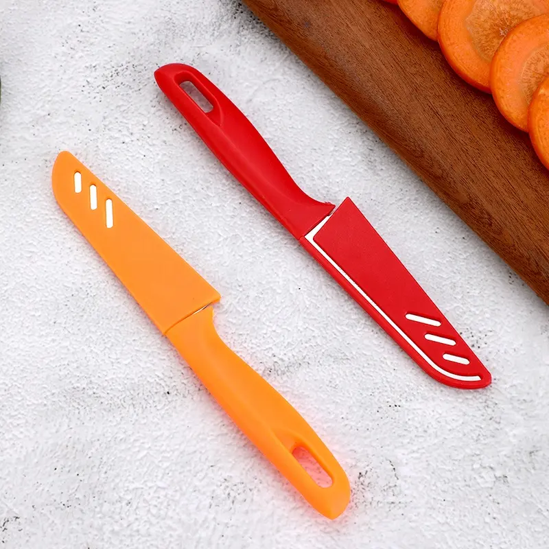 Wholesale Stainless Steel Plastic Handle Peeling Knife Portable Fruit Knives