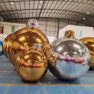 Boule miroir de Noël gonflable Festival <span class=keywords><strong>d</strong></span>'<span class=keywords><strong>hiver</strong></span> Géant en PVC Métallique Brillant pour la <span class=keywords><strong>d</strong></span>écoration de fête <span class=keywords><strong>d</strong></span>'événement Vente en gros - Product Image 2