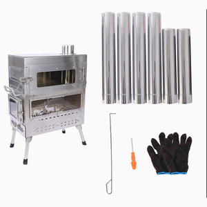 Horno de Leña Grande de Acero Inoxidable, Estufa Multifuncional para Acampar, Estufa Resistente para Hornear al Aire Libre, para Calefacción Exterior - Product Image 6