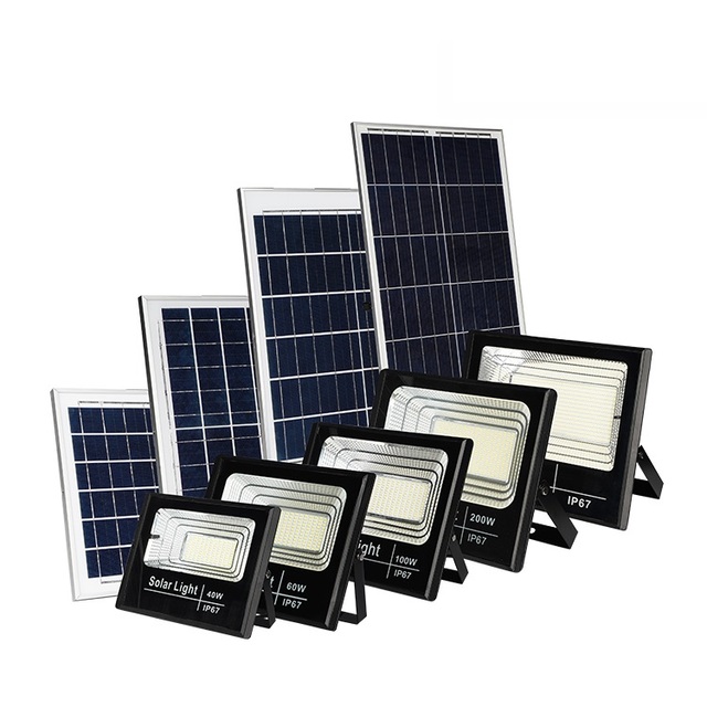 Outdoor Lighting Ip67 Waterproof 40w 60w 100w 200w 300w Solar Led Flood Light