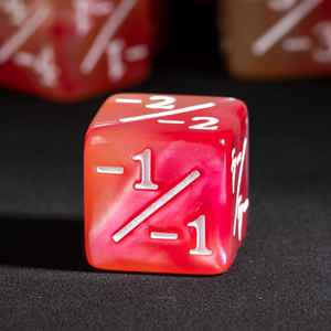 Dados de Conteo FACCUB Hechos a Mano, Ecológicos y Duraderos, de 16 mm, Seis Caras, D6, Patrón de Perla Marrón-Rosa, Acrílico para Juegos de Rol de Mesa Casuales - Product Image 3