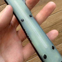 Couteau de poche tactique à double action avec lame en acier 440C et manche en aluminium G10, idéal pour la chasse et le camping en extérieur – Vente en gros pour petites commandes