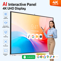 Pizarras Interactivas con Pantalla Táctil 4K de 55, 65, 75, 85, 86 y 98 Pulgadas, Pizarras Digitales Inteligentes para Aulas, Pantalla Interactiva Inteligente para Escuelas
