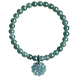 หยกธรรมชาติ หยกน้ำเงินฟิลิปปินส์ สร้อยข้อมือหยกแฟชั่นเรียบง่าย UNISEX ของขวัญพร้อมใบรับรองการประเมินราคา SL83 - Product Image 5