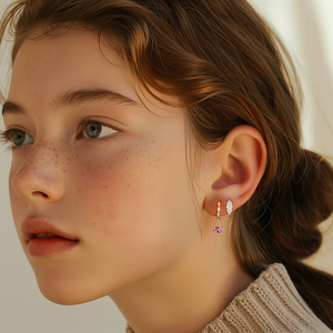 Luxury Fashion Fine Jewelry 925 <strong>Sterling</strong> <strong>Silver</strong> 18K Gold Plated Cubic Zircon Huggie <strong>Hoop</strong> Drop Dangle <strong>Earrings</strong> for Women - Product Image 5