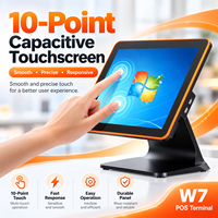 Terminal POS All-in-One Intel J6412 15 Inci, RAM 8GB, SSD 128GB, Layar Sentuh, Mesin Kasir untuk Toko Ritel Rantai