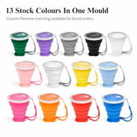 Gobelet en silicone pliable, gobelet à eau réutilisable pliable avec couvercle, bouteille de voyage écologique de petite taille pour la randonnée en plein air, le camping