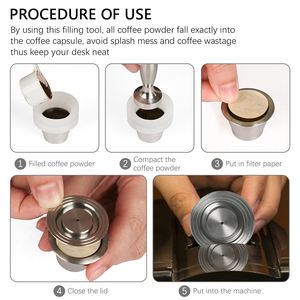Giá bán buôn 1 Bộ Cà phê tái sử dụng viên nang Tương thích với <span class=keywords><strong>Nespresso</strong></span> Espresso Máy pha cà phê cà phê Điền Công cụ lọc giấy - Product Image 5