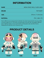 Figurine d'action de mode en PVC MART Official Authentic MEGA SPACE MOLLY 400% VANS, poupée personnalisée, décoration, surprise mystère à collectionner