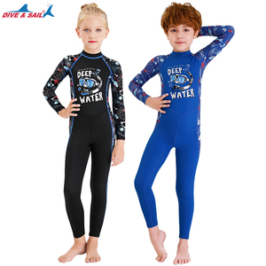 Rash Guard Para Ninos Traje De Bano Para Ninos Bebe Ninos <span class=keywords><strong>Manga</strong></span> Larga Cremallera Trasera Traje De Surf Traje De Buceo Ninas - Product Image 2