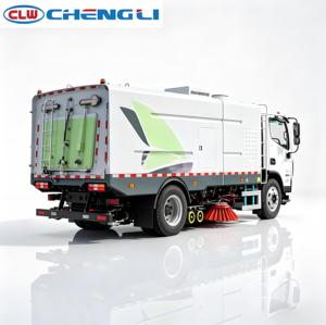 Camion balayeuse-laveuse routière 4x2 12 tonnes personnalisé avec fonction de lavage et de balayage intégrée pour un nettoyage de rue haute performance - Product Image 5