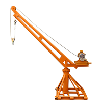 500kg fixe sur le toit balcon Portable Construction levage grue rotative légère