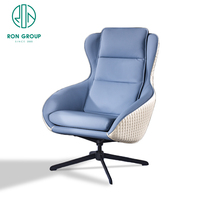 Maison de jeu banquet hôtel meubles de salon une étape canapé de golf en cuir fauteuil bleu chaise de salon intérieure Offre Spéciale
