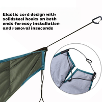Hamac de camping portable en nylon léger, chaud et résistant à l'eau pour le voyage, la randonnée et le backpacking en extérieur (200 kg)