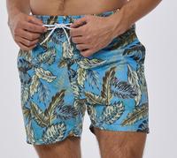 Short de bain décontracté pour homme, taille mi-haute, 100 % polyester, avec cordon de serrage, œillets, séchage rapide, idéal pour la plage et le surf