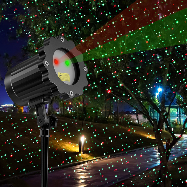 Outdoor RGB Star Projector Laser Waterproof Moving Party Light for Garden Home Wedding Halloween Christmas Decor Lighting