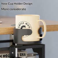 Porte-gobelet de bureau à pince, organisateur de bureau pour le rangement de tasses et de bouteilles, économie d'espace sur la table d'ordinateur de bureau