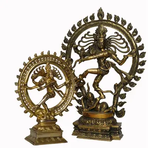 Statua in ottone Shiva (Nataraj) | Una statua decorativa in ottone in ottone/bronzo