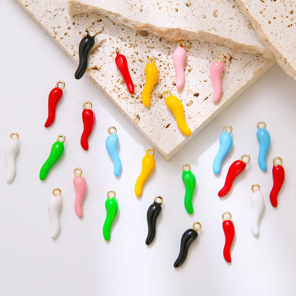 Разноцветные эмалированные подвески в форме перца для сережек, браслетов, ожерелий, Женские Ювелирные изделия, аксессуары для рукоделия