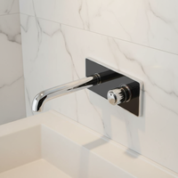 Robinet de lavabo mural électrique moderne et minimaliste avec capteur tactile et cartouche en céramique pour salles de bain domestiques