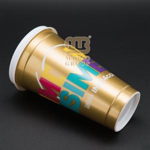 Tasse à jus d'<span class=keywords><strong>orange</strong></span> transparente personnalisée de 22oz 32oz tasses à thé carré de grande taille tasse en plastique Pp réutilisable avec couvercle - Product Image 1