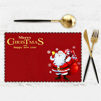 Nouveau style de chemin de table de Noël pour cuisine et salle à manger, nappe créative imprimée en polyester, motifs bonhommes de neige et Père Noël, ambiance festive américaine pour la maison