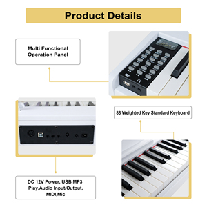 Âm Nhạc MY-888G Gỗ Kỹ Thuật Số Đàn Piano 88 Phím Cảm Ứng Nhạy Cảm <span class=keywords><strong>Midi</strong></span> Bàn Phím Nhạc Cụ Tổng Hợp Điện Tử Organ - Product Image 3