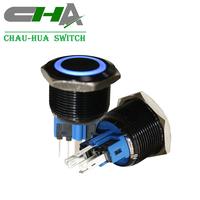Sakelar Tombol Tekan LED Biru Teriluminasi Seri CHA CN22A1