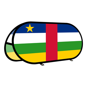 Bannière ovale pop-up en tissu tricoté warp-knit pour la promotion publicitaire en extérieur en République centrafricaine – Tente extérieure - Product Image 1