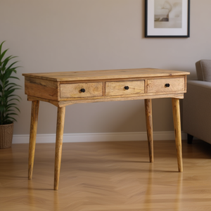 Solid Mango Wood Console <b>Table</b> Medium Size Rustic Modern Design Entry Way Furniture - Product Image 2