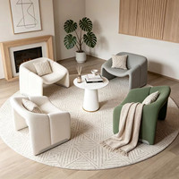 Fauteuil lounge en mousse moulée durable au design moderne pour salon