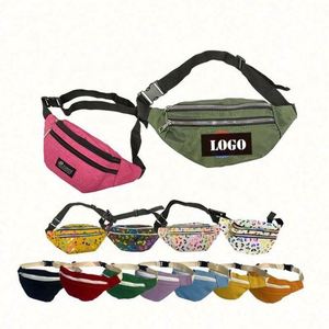 Riñonera Deportiva de Poliéster Impermeable con Logotipo Personalizable, Cierre de Cremallera y Patrón Bordado - Product Image 1