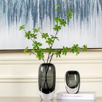 Vase en verre cristal de qualité supérieure Design de luxe moderne pour la décoration de mariage Grand vase à fleurs de table moderne