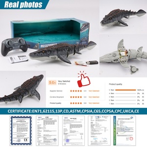 <span class=keywords><strong>Juguete</strong></span> de <span class=keywords><strong>Mosasaurus</strong></span> a Control Remoto con Rociador de Agua, <span class=keywords><strong>Juguete</strong></span> de Tiburón Flotante de Simulación 2.4G, Barco Dinosaurio a Control Remoto - Product Image 6