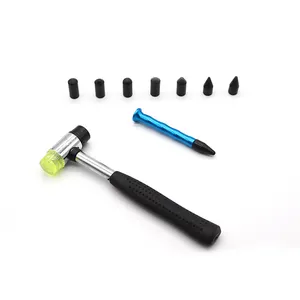 Red, yellow and blue three-choice set of classic car surface dent repair hammer set with replaceable tips percussion pen