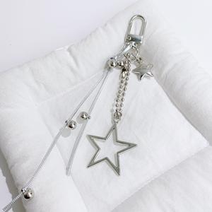 Llaveros de Metal Plateado con Forma de Estrella 2026, Accesorios de Aleación, Colgantes en Forma de Corazón para Teléfono Celular, Llaveros de Seguridad Antipérdida - Product Image 5