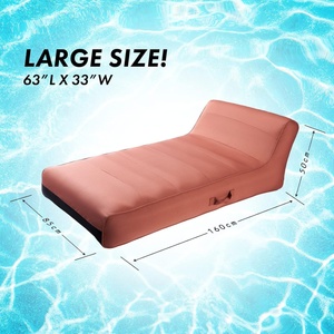 Pool Float Lounger Recliner Large Floating <b>Chair</b> & Backrest Durable Water Float Tanning Lounge With Fabric <b>Cover</b> - Product Image 6