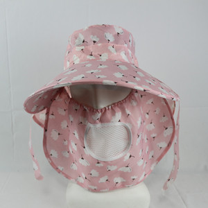 Sombrero de ala ancha rosa con protector de cuello, protección solar transpirable para mujer, uso en exteriores en primavera y verano - Product Image 5