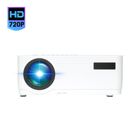 Mini projecteur 720P sans fil, miroir d'écran, LED, home cinéma, WiFi 2.4G/5G, Android, haut-parleurs intégrés, portable, 200 lumens, FCC CE