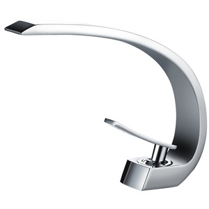 Modern Chrome Brass Single-Handle Deck-Mounted Hall Basin Ceramic Core <strong>Hot</strong>/Cold Water <strong>Metered</strong> <strong>Flow</strong> Single-Hole Installation - Product Image 4